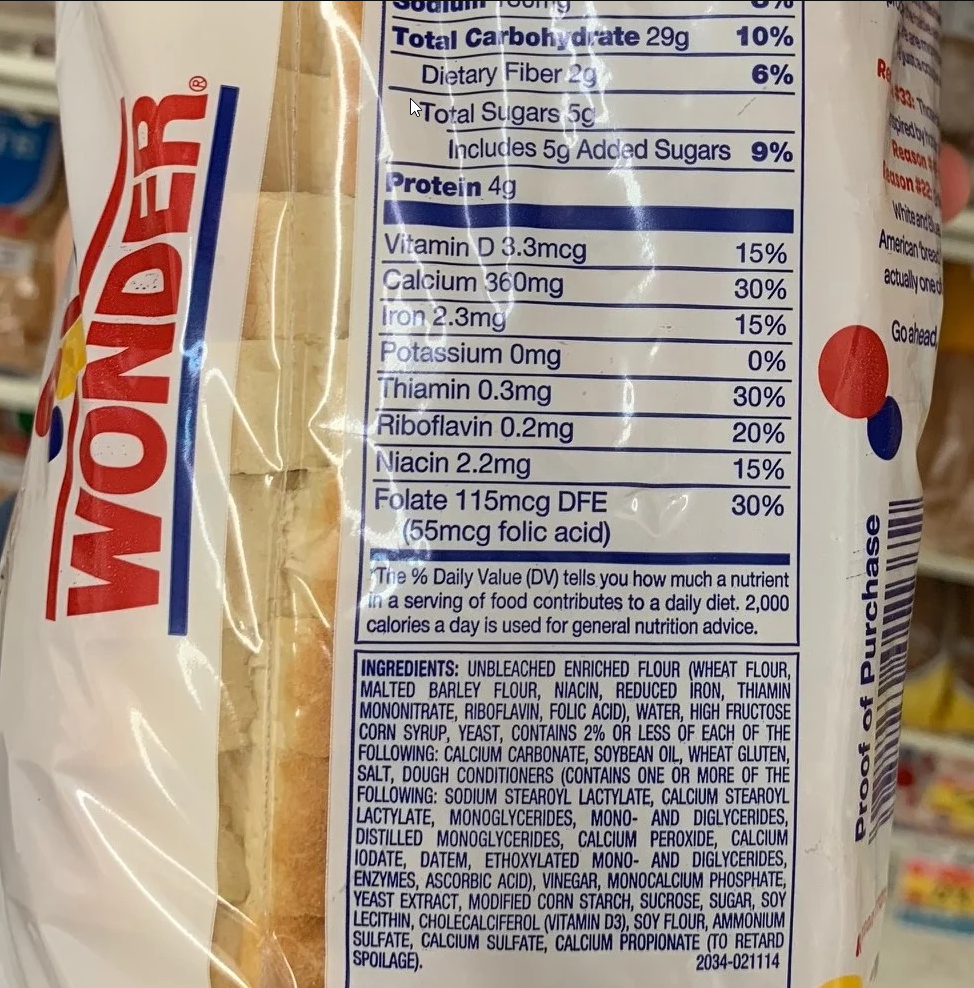 Wonder Bread Ingredient List