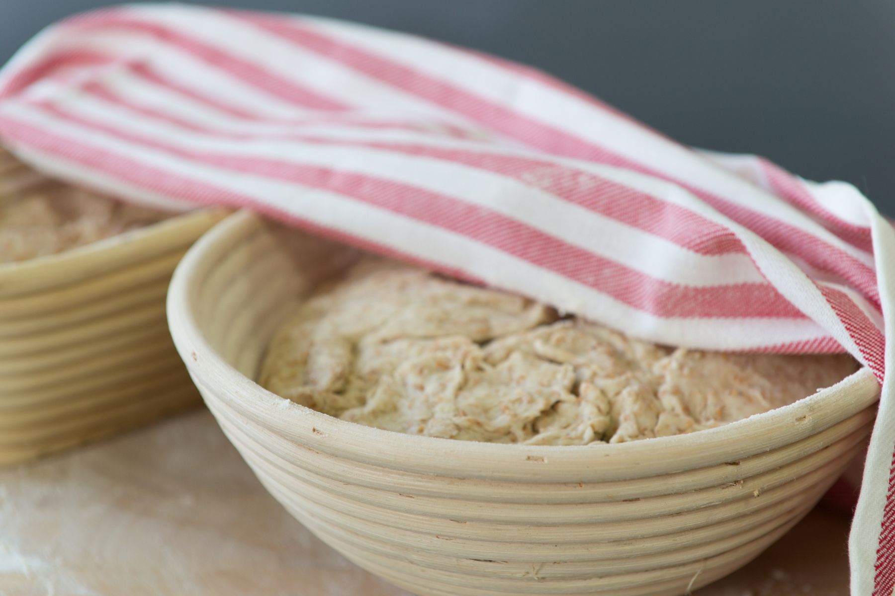 Dry sourdough dough lacking hydration