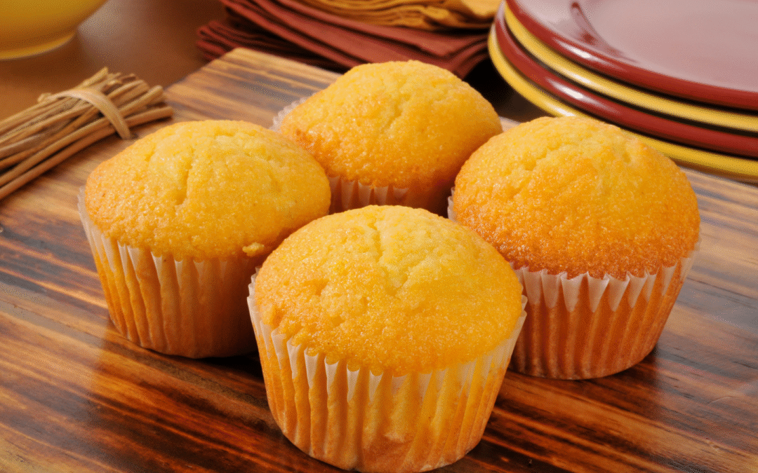 Bakery-Style Honey Sourdough Cornbread Muffins