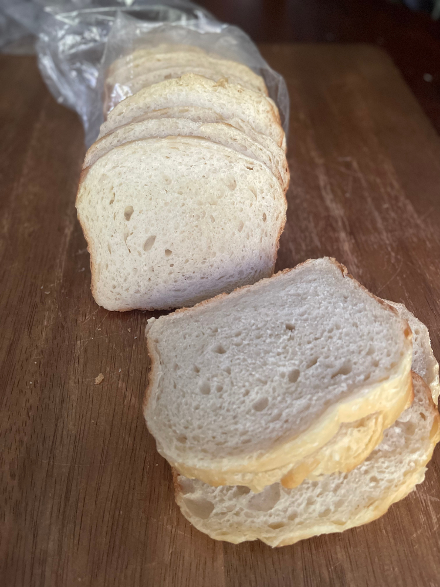 Honeycloud Sourdough Sandwich Bread Sliced for Storage Sourdough Sandwich Bread sliced up and ready for freezing