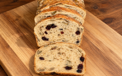 Soft Cranberry Pumpkin Seed Sourdough Sandwich Bread